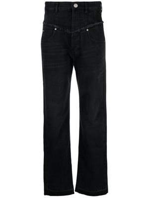 ISABEL MARANT Noemie mid-rise straight-leg jeans - Black
