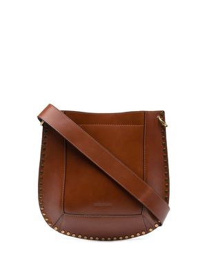ISABEL MARANT Oskan studded shoulder bag - Brown