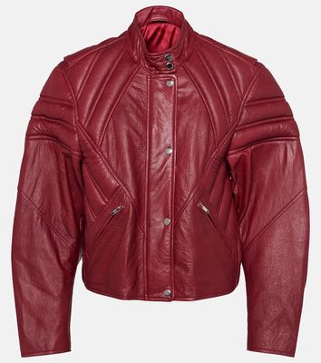 Isabel Marant Padded paneled leather biker jacket