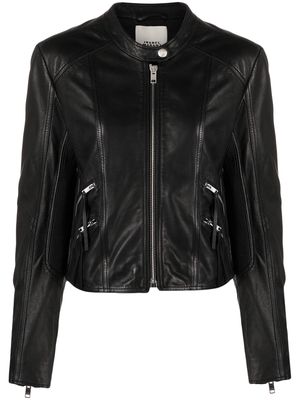 ISABEL MARANT panelled leather jacket - Black