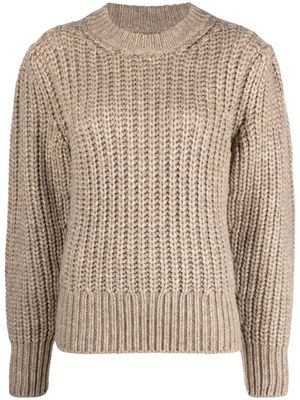 Isabel Marant puff-sleeve knitted jumper - Neutrals