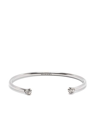 ISABEL MARANT rhinestone-embellished open-cuff bracelet - Silver