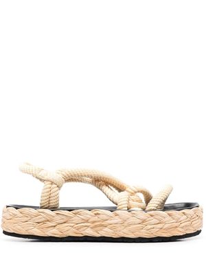 ISABEL MARANT rope-strap platform sandals - Neutrals