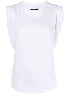 Isabel Marant ruched-sleeve cotton T-shirt - White