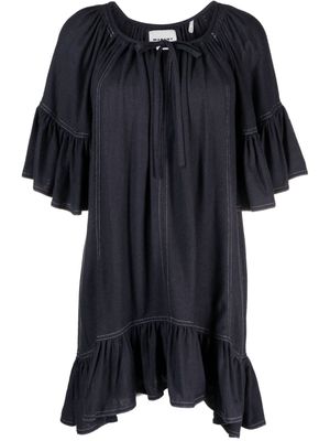 ISABEL MARANT ruffle-detail silk dress - Black