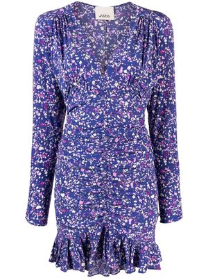 Isabel Marant ruffled floral-print minidress - Blue
