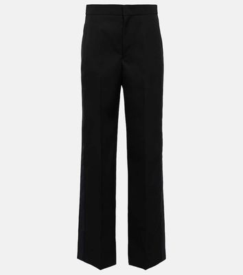 Isabel Marant Scarly satin-tape wide wool pants