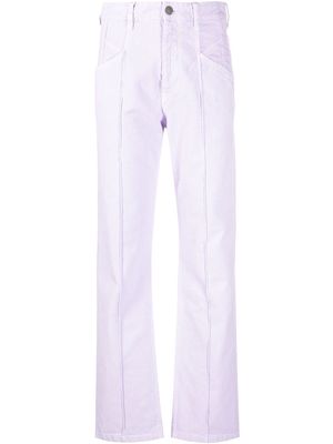 Isabel Marant seam-detailing high-waisted jeans - Purple