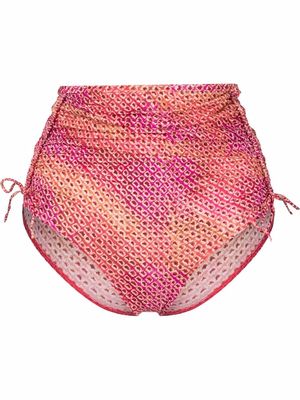 Isabel Marant Selaris geometric-print bikini bottoms - Orange