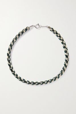 Isabel Marant - Silver-tone Beaded Necklace - Green