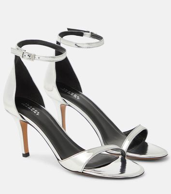 Isabel Marant Silver-toned leather heels