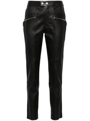 ISABEL MARANT skinny-leg leather trousers - Black