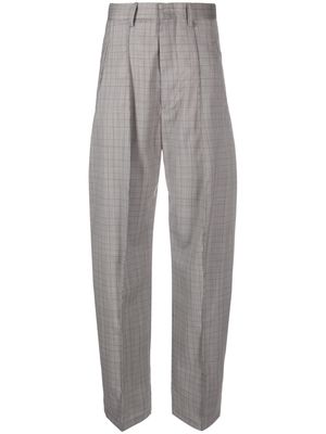 ISABEL MARANT Sopiavea plaid-check tapered trousers - Grey