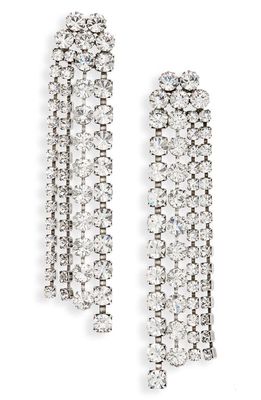 Isabel Marant Spotlight Crystal Statement Drop Earrings in Transparent/Silver