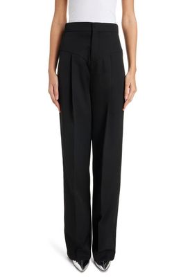 Isabel Marant Staya Loose Waist Stretch Cotton Pants in Black