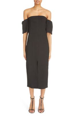 Isabel Marant Stony Off-the-Shoulder Column Dress in Black