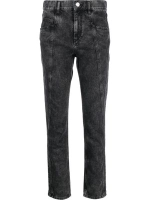 Isabel Marant straight-leg cropped jeans - Black