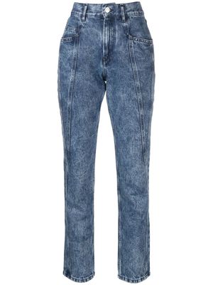 Isabel Marant straight-leg cropped jeans - Blue