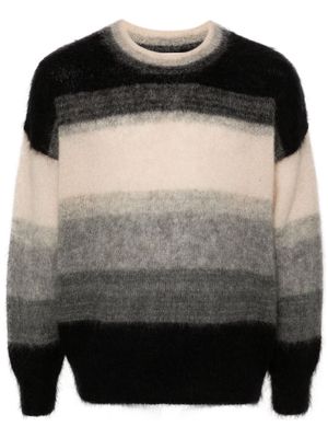 ISABEL MARANT striped brushed jumper - Black