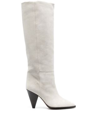 Isabel Marant suede knee-high boots - Green