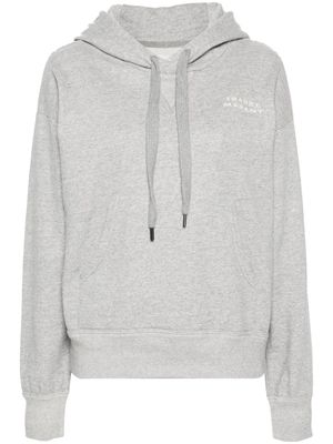 ISABEL MARANT Sylla embroidered-logo hoodie - Grey