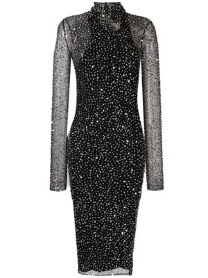 ISABEL MARANT Tegan crystal-embellished midi dress - Black