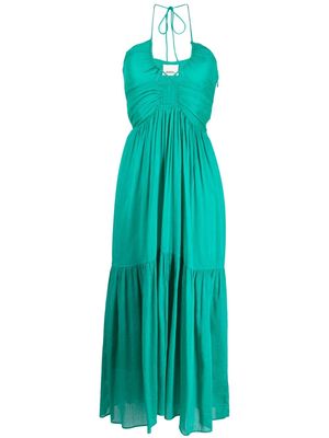 ISABEL MARANT tiered cut-out long dress - Green