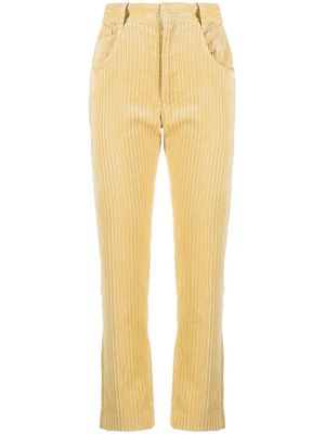 Isabel Marant Tilorsya corduroy straight trousers - Yellow