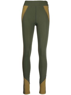 Isabel Marant Tiso colour-block leggings - Green