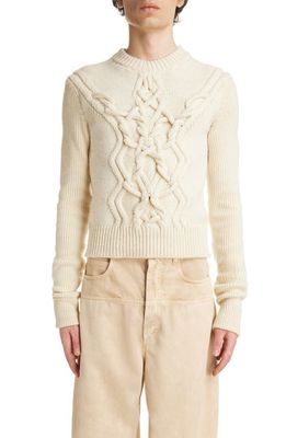 Isabel Marant Tristan Merino Wool Blend Sweater in Ecru