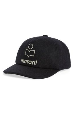 Isabel Marant Tyronh Embroidered Logo Baseball Cap in Midnight