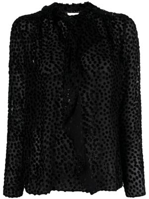 ISABEL MARANT Utah semi-sheer blouse - Black