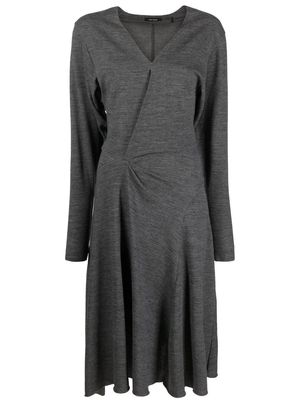 Isabel Marant V-neck long-sleeve dress - Grey