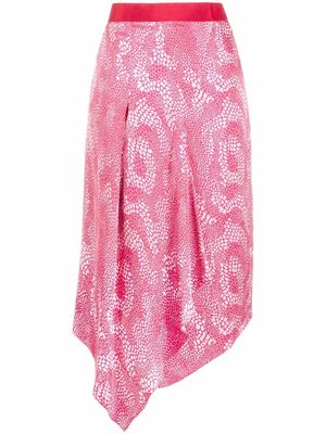 Isabel Marant Vaiami-printed asymmetric skirt - Pink