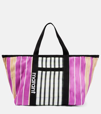 Isabel Marant Warden striped canvas tote bag