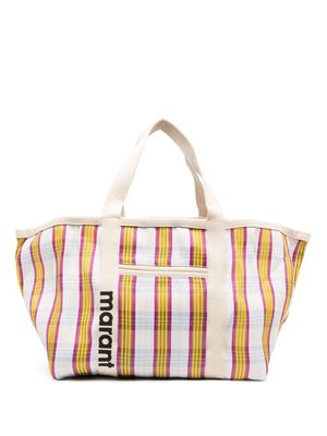 Isabel Marant Warden striped tote bag - Yellow