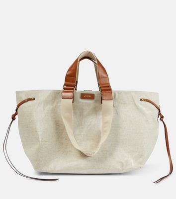 Isabel Marant Wardy leather-trimmed canvas tote bag