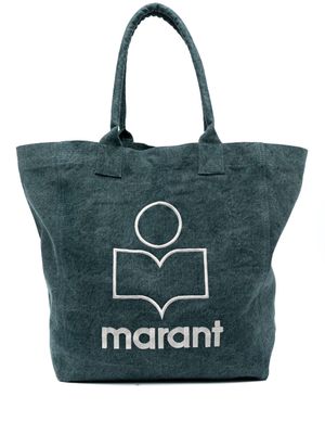 ISABEL MARANT Yenki embroidered-logo tote bag - Blue