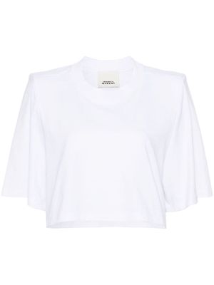 ISABEL MARANT Zaely cotton cropped T-shirt - White