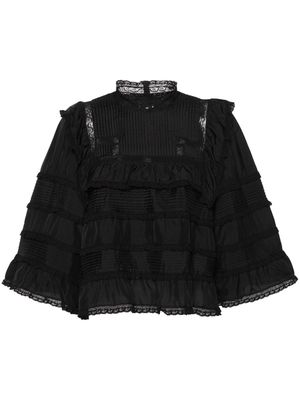 ISABEL MARANT Zalmara lace-panelling blouse - Black