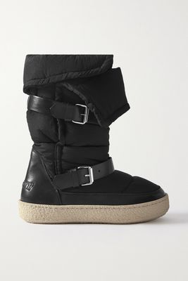 Isabel Marant - Zenora Logo-appliquéd Leather And Padded Shell Snow Boots - Blue