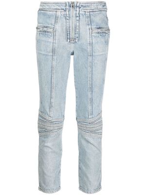 ISABEL MARANT zip-embellished cropped jeans - Blue