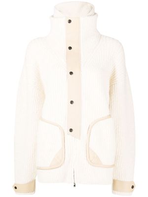 ISABEL MARANT zip-fastening knitted jumper - White