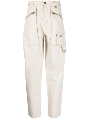 ISABEL MARANT zip-pocket tapered trousers - Neutrals