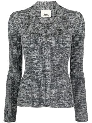 ISABEL MARANT Zoria knitted top - Grey