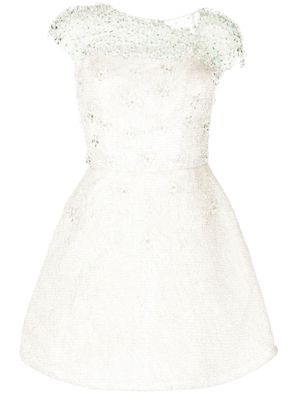Isabel Sanchis crystal-embellished mini dress - White
