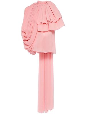 Isabel Sanchis draped georgette blouse - Pink