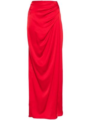 Isabel Sanchis draped maxi skirt - Red