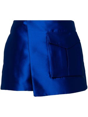 Isabel Sanchis flap-pockets wrap shorts - Blue