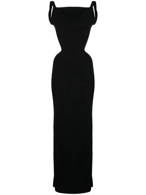 Isabel Sanchis square-neck open-back dress - Black